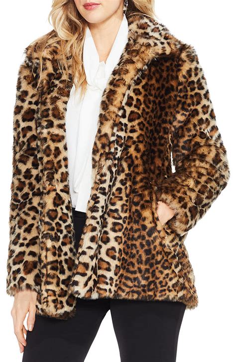 leopard faux fur coat|faux leopard coats for women.